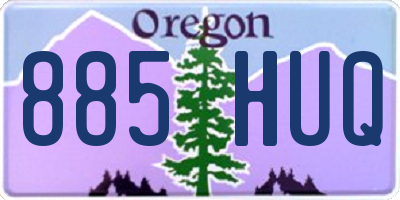 OR license plate 885HUQ