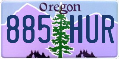 OR license plate 885HUR