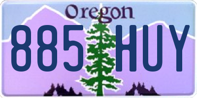 OR license plate 885HUY