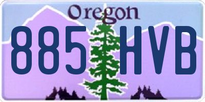 OR license plate 885HVB
