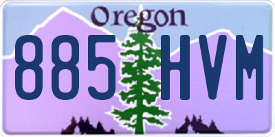 OR license plate 885HVM