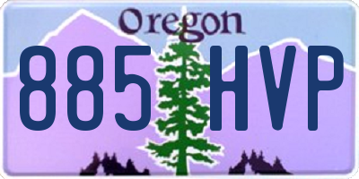 OR license plate 885HVP