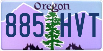 OR license plate 885HVT