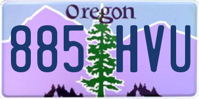 OR license plate 885HVU
