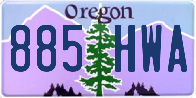 OR license plate 885HWA