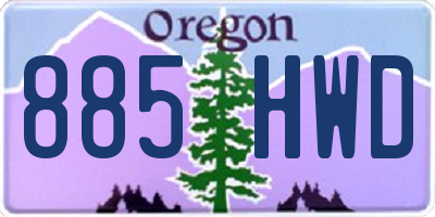 OR license plate 885HWD