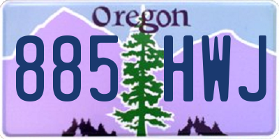 OR license plate 885HWJ