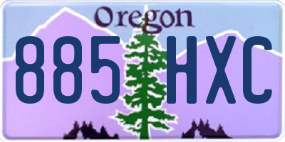 OR license plate 885HXC