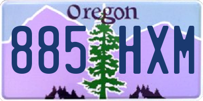 OR license plate 885HXM