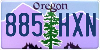 OR license plate 885HXN