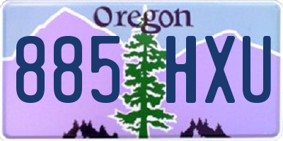 OR license plate 885HXU