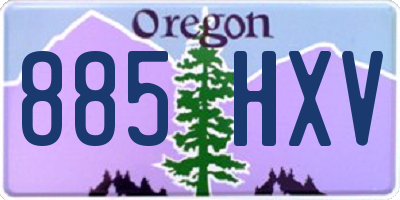 OR license plate 885HXV