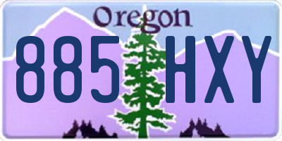 OR license plate 885HXY