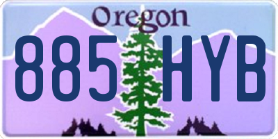 OR license plate 885HYB