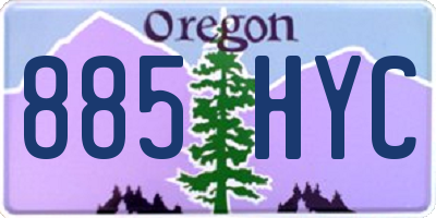 OR license plate 885HYC