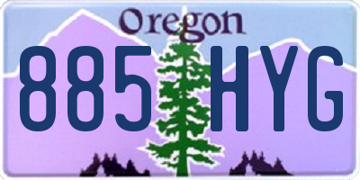 OR license plate 885HYG