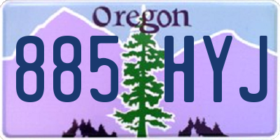 OR license plate 885HYJ