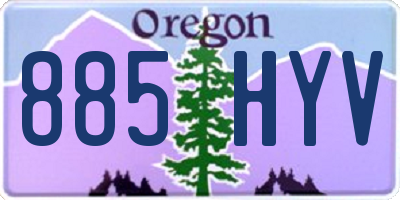 OR license plate 885HYV