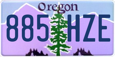 OR license plate 885HZE