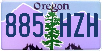 OR license plate 885HZH