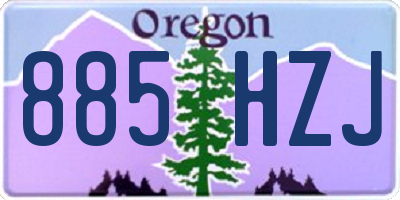 OR license plate 885HZJ