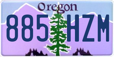OR license plate 885HZM