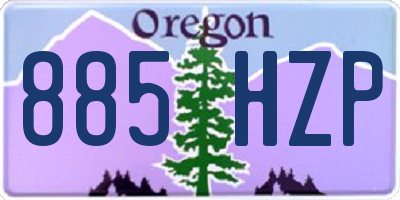 OR license plate 885HZP