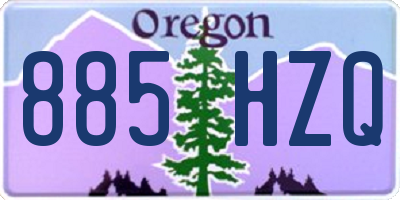 OR license plate 885HZQ