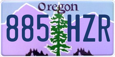 OR license plate 885HZR