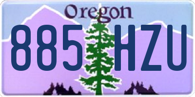 OR license plate 885HZU