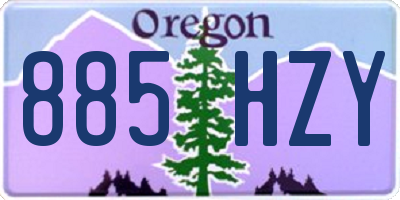 OR license plate 885HZY