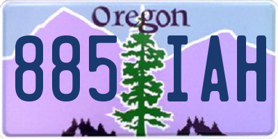 OR license plate 885IAH