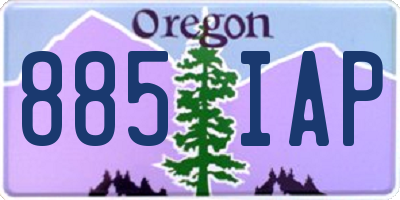 OR license plate 885IAP