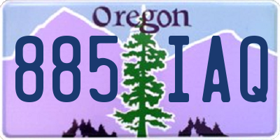 OR license plate 885IAQ