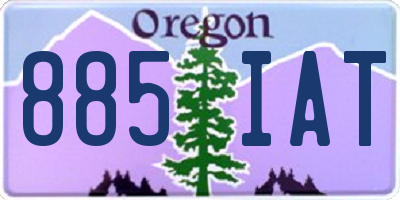OR license plate 885IAT