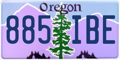 OR license plate 885IBE