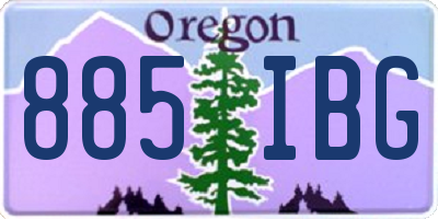 OR license plate 885IBG