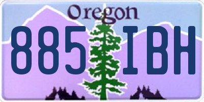OR license plate 885IBH