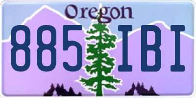 OR license plate 885IBI