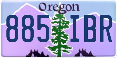 OR license plate 885IBR