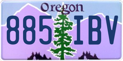 OR license plate 885IBV