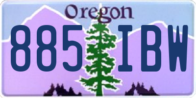 OR license plate 885IBW