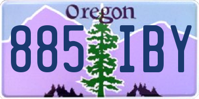 OR license plate 885IBY