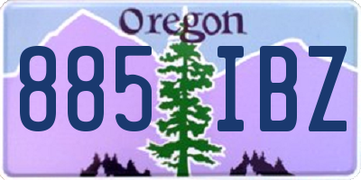 OR license plate 885IBZ