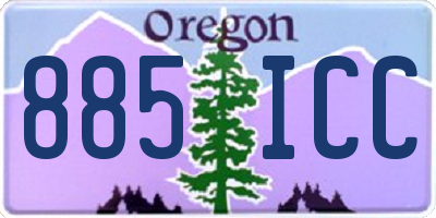 OR license plate 885ICC
