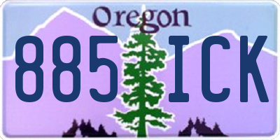 OR license plate 885ICK