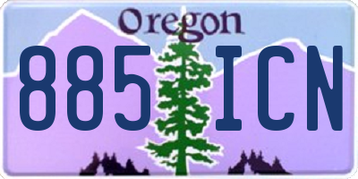 OR license plate 885ICN
