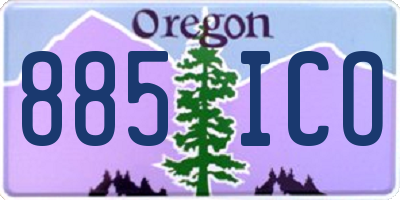 OR license plate 885ICO