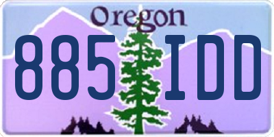 OR license plate 885IDD