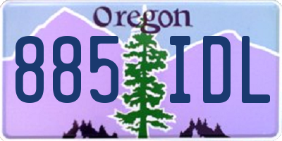 OR license plate 885IDL